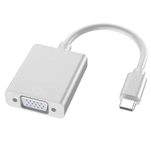 高清电视显示器15针电缆标志着使用的定制USB 3.1 c至vga端口计算机电视投影仪的普及