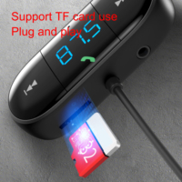EARLDOM BT5.0 Kit de coche Transmisor FM inalámbrico Receptor Reproductor MP3 Puerto T3 Carga USB Nuevo diseño para función manos libres estéreo