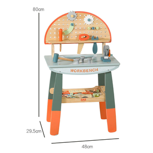 EDULAND OEM ODM Casa de juegos de madera con mesa de <span class=keywords><strong>herramientas</strong></span>, juguetes de <span class=keywords><strong>herramientas</strong></span> de carpintero para simulación de extracción de tuercas y montaje de tornillos para reparación de juguetes - Product Image 4