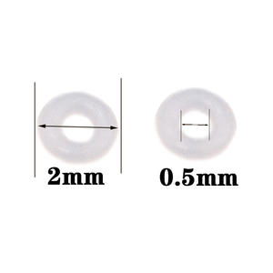 <span class=keywords><strong>Lot</strong></span> de 100 joints en <span class=keywords><strong>Silicone</strong></span> pour bijoux, 2mm, bouchons en caoutchouc, pour fabrication de bague, perles, <span class=keywords><strong>Bracelet</strong></span> à breloques, outils de bricolage - Product Image 6