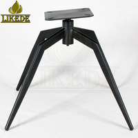 Base pivotante d'araignée inclinée de plaque supérieure biseautée d'inclinaison de fer d'acier noir pour la chaise dinante