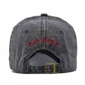 Casquette de baseball vintage sportive unisexe personnalisée avec patch tissé en relief, en tissu mesh classique, effet vieilli et lavé, à visière incurvée - Product Image 6