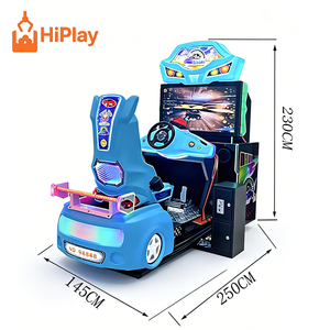 <span class=keywords><strong>Simulateur</strong></span> de course automobile 3D de luxe, machine d'arcade avec volant de direction et mouvement, jeu vidéo de conduite à monnayeur pour centre commercial et parc d'attractions - Product Image 3