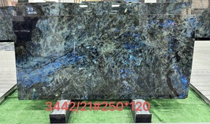 Losas de granito azul lemuriano de labradorita de <span class=keywords><strong>Madagascar</strong></span> para encimera de cocina - Product Image 3