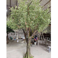 Personnalisé 15FT 17FT grand tronc en fibre de verre à feuilles persistantes arbre artificiel en fibre de verre oliviers artificiels pour la décoration