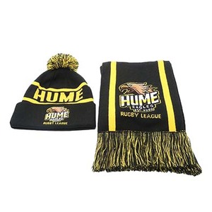 Personalizado Club de Fútbol Fans Pom Gorros Sombrero y Bufanda Conjunto de Invierno con Bordado Logo - Product Image 3