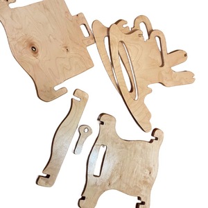 Silla Mecedora de Madera para Bebé Echo, Color Natural, Estilo Moderno Minimalista, Silla Infantil para Uso en Interiores y Exteriores - Product Image 5
