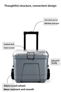 กระเป๋าเก็บความเย็น <span class=keywords><strong>Coleman</strong></span> 52L 55QT สีน้ำเงินเนปจูน ป้องกันการรั่วซึม วัสดุทนทานสำหรับการใช้งานหนัก รักษาอุณหภูมิสูงได้ดี - Product Image 6