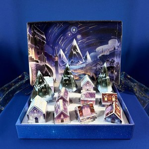 Calendario de Adviento Velaris Original 2024, Caja Sorpresa con Cuenta Regresiva Navideña, Kit de Pueblo en Miniatura de Cartón para Adultos - Product Image 1
