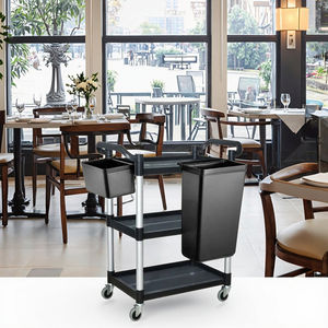 عربة طعام وشراب تجارية للفنادق والمطاعم من البلاستيك عالي الجودة بطبقتين أو ثلاث طبقات، معتمدة من LFGB، بسعة 50 كجم - Product Image 1