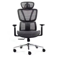 Chaise de bureau ergonomique pivotante à dossier haut en maille avec accoudoirs en plastique, idéale pour le travail sur ordinateur, à prix abordable