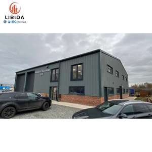 Thiết kế hiện đại kết cấu thép prefab <span class=keywords><strong>1000</strong></span> mét vuông kho công nghiệp với bảng điều khiển bánh sandwich - Product Image 1