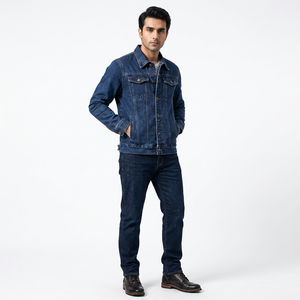 Veste denim respirante et à séchage rapide de haute qualité pour hommes, style décontracté pour l'hiver, taille XS, logo avant, approvisionnement direct ODM - Product Image 1