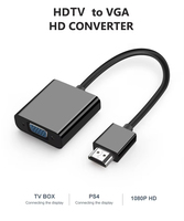Câble HD-MI vers VGA d'usine, adaptateur audio vidéo, convertisseur HDTV, cordon Plug&Play pour console de jeu PS4, ordinateur, téléviseur, moniteur, projecteur