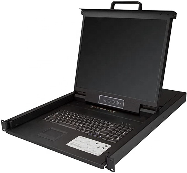 Customization 8 Port Rackmount KVM Console W/ 6ft Cables - Integrated KVM Switch W/ 19" LCD Monitor - Fully Featured 1U LCD KVM