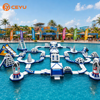 Ceyu Parc aquatique gonflable commercial modulaire avec toboggan, structure d'escalade et château gonflable pour enfants et adultes, idéal pour les centres de loisirs, les fêtes et la location en gros