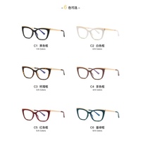 Montures de lunettes personnalisées de haute qualité avec logo, charnières à ressort TR90, pour myopie, style œil de chat, anti-lumière bleue, confortables et livraison rapide