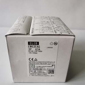 Disjoncteur différentiel Fuji Electric EW63EAG 3P 63A 200mA, côté ligne - Product Image 4