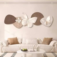 Décoration murale LED vintage avec motif papillon, en porcelaine cristalline haute résolution, pour chambre à coucher, salon et mur de fond de télévision