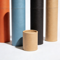 Tube en carton cylindrique pour le stockage des feuilles de thé et des grains de café, logo personnalisé, couvercle hermétique, boîte en papier de qualité alimentaire, matériaux recyclés