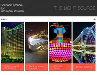 Fuente de luz de punto RGB profesional, IP65 impermeable DMX512 LED Pixel Light DC24V para proyecto de iluminación de fachada de puente de construcción