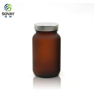 60ml 75ml 100ml 120ml 150ml 250ml 300ml 400ml 500ml Bouteille en verre ambré givré pour tablette pilule