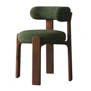 Sedie da Pranzo Moderne Imbottite in Tweed con Struttura in Legno Massello Nero, Ideali per Cucine e Caffè - Product Image 5
