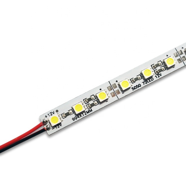 High Brightness 5050smd 72led Per Meter 12v 24v Aluminum Led Hard bar for Counter Light