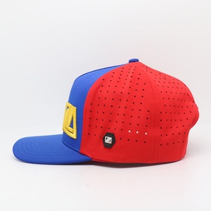 Custom High Quality 5 Panel Perforated Laser Cutting Hole Sporty Street Baseball Hat 100% Acrylic Custom Designer 3D Embroidery - Product Image 3
