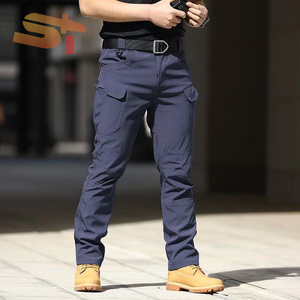 Sike <span class=keywords><strong>กางเกง</strong></span>ยุทธวิธีผู้ชายไซส์พิเศษ, <span class=keywords><strong>กางเกง</strong></span>ผ้าใบแคนวาสสำหรับการเดินทางกลางแจ้งที่มีรูปแบบกลางเอวตรง - Product Image 2