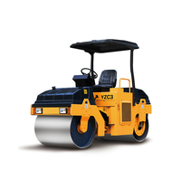Compacteur vibrant articulé compact 50Hz, fréquence de vibration YZC3, rouleau compresseur vibrant pour petits projets de pavage en asphalte