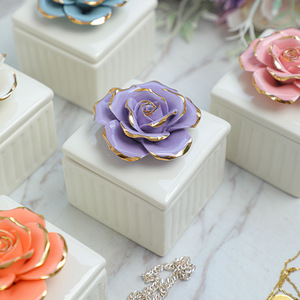 Hand-Painted Decorative <strong>Ceramic</strong> Storage Jar Table Ornaments Candles Jar Porcelain <strong>Jewelry</strong> <strong>Box</strong> for Wedding Gifts - Product Image 1