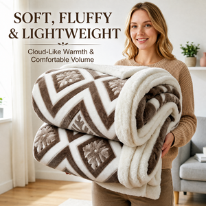 Poland stock Premium Polyester Blanket Soft <b>Sherpa</b> <b>Throw</b> Geometric Flower Bedding Cover 200 x 230 cm for Home Hotel EU fast ship - Product Image 3