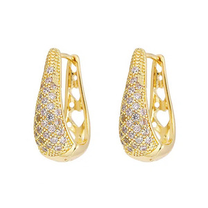Elegante arete en forma de U para mujer, aretes pequeños y delicados, accesorios de joyería versátiles - Product Image 6