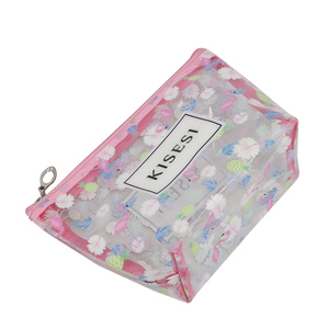 Profesional <span class=keywords><strong>Grus</strong></span> Japonensis UV impresión a todo color impreso transparente PVC bolsa de maquillaje transparente impermeable PVC neceser Eco - Product Image 4