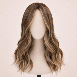 Pelucas de Cabello Humano Virgen Brasileño con Cierre Frontal de Encaje 13x4, <span class=keywords><strong>Balayage</strong></span> Marrón Miel Rubio, Pre-arrancadas, Sin Pegamento, Ondas Corporales - Product Image 2