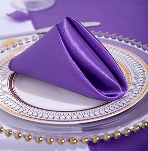 Khăn ăn satin màu tím cổ điển phù hợp cho đám cưới, Ngày Valentine và trang trí nhà - Product Image 1