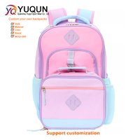 Sacs d'école grande capacité pour étudiants, légers, en polyester recyclé, ensemble de 2 pièces, sac à dos pour filles avec boîte à lunch pour le transport quotidien