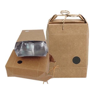 Hochwertige haltbare braune natürliche Reiss äcke Kraft papier getrocknete Lebensmittel verpackungs beutel - Product Image 5