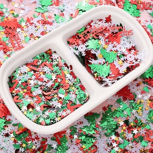 Christmas Series Mixed <b>Sequin</b> DIY Jewelry <b>Material</b> Beads Snowflake Christmas Tree Clothing Decoration Accessories Made of PET - Product Image 2