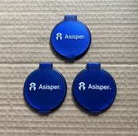 Miroir de maquillage rond en plastique personnalisé avec logo, miroir de poche personnalisé pour cadeau promotionnel