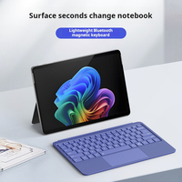 Clavier sans fil avec pavé tactile pour Microsoft Surface Pro 12, tablette portable avec support rabattable, batterie rechargeable intégrée, fabriqué en cuir PU