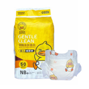 Pannolini per Bambini Usa e Getta all'Ingrosso, Pannolini con Nastro in Polpa di Cellulosa, Taglia NB, Morbidi, Traspiranti, Prezzo Economico - Product Image 2