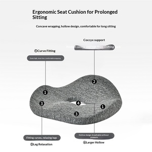 Office Memory Cotton Thickened <strong>Round</strong> Hole Solid Color Hemorrhoid Relief <strong>Cushion</strong> for Student Chair <strong>Stool</strong> and Cross-border Car Use - Product Image 2