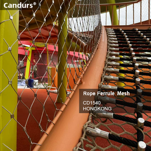 Tùy chỉnh SS 316 inox ferrule linh hoạt dây thép không gỉ <span class=keywords><strong>Net</strong></span> cho sân chơi - Product Image 4