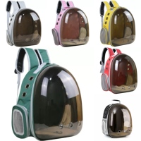 Sac à dos transparent pour chat, respirant, portable, à double bandoulière, grande capacité, cage de transport aérien pour animaux de compagnie, vente en gros