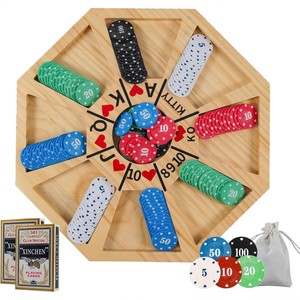 Jeu d'échecs et de cartes moderne et minimaliste en bois massif Michigan Lami, idéal pour les rassemblements familiaux et les parties multijoueurs. - Product Image 1