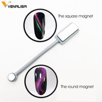 VENALISA Vernis Gel 9D Effet Œil de Chat Magnétique Caméléon Laser, Outils de Nail Art, Aimant 3-en-1 à Manche en Bois
