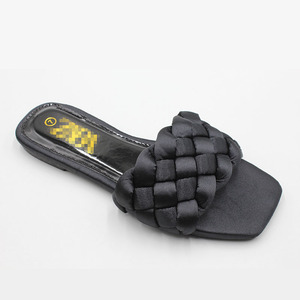 Ciabatte Bubble Cool <span class=keywords><strong>da</strong></span> Donna, <span class=keywords><strong>Scarpe</strong></span> Estive <span class=keywords><strong>da</strong></span> Spiaggia Piatte e Comode, Sandali Massaggianti Intrecciati con Punta Quadrata - Product Image 2