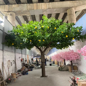 Limonero artificial personalizado de aspecto natural, árbol de limón falso <span class=keywords><strong>con</strong></span> fruta, árbol decorativo de fruta de alta simulación - Product Image 1
